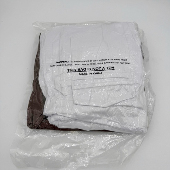Chocolate Factory Worker Costume-Funny White & Brown Halloween Jumpsuit/Large - Picture 3 of 3